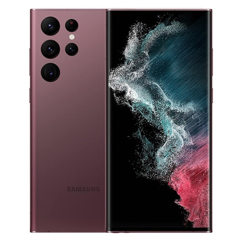 Refurbished Samsung Galaxy S22 Ultra Burgundy – Unlocked 5G smartphone with 1-year warranty – Available at Mister Click Melbourne
