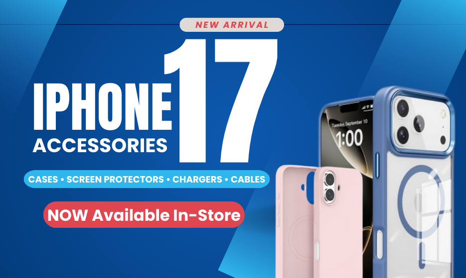 Shop iPhone 17 accessories in-store at Mister Click Melbourne CBD, including cases, chargers, and screen protectors.