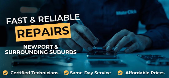 Phone Repairs Newport – Mister Click provides fast and affordable mobile phone repairs in Newport and nearby suburbs including Williamstown, Altona, and Spotswood.