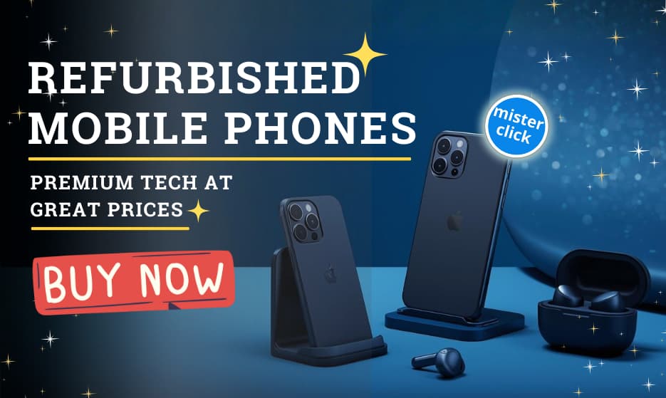 Refurbished mobile phones for sale in Melbourne by Mister Click, featuring premium quality iPhones at affordable prices